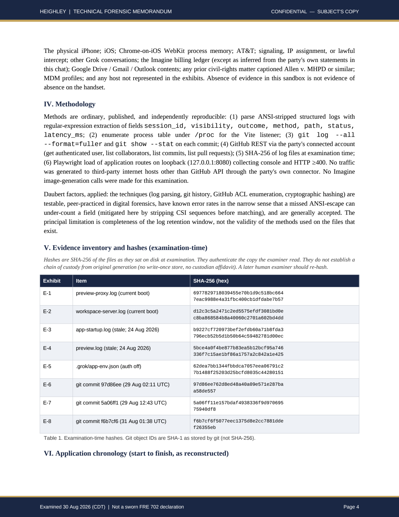 Heighley forensic memorandum page 4
