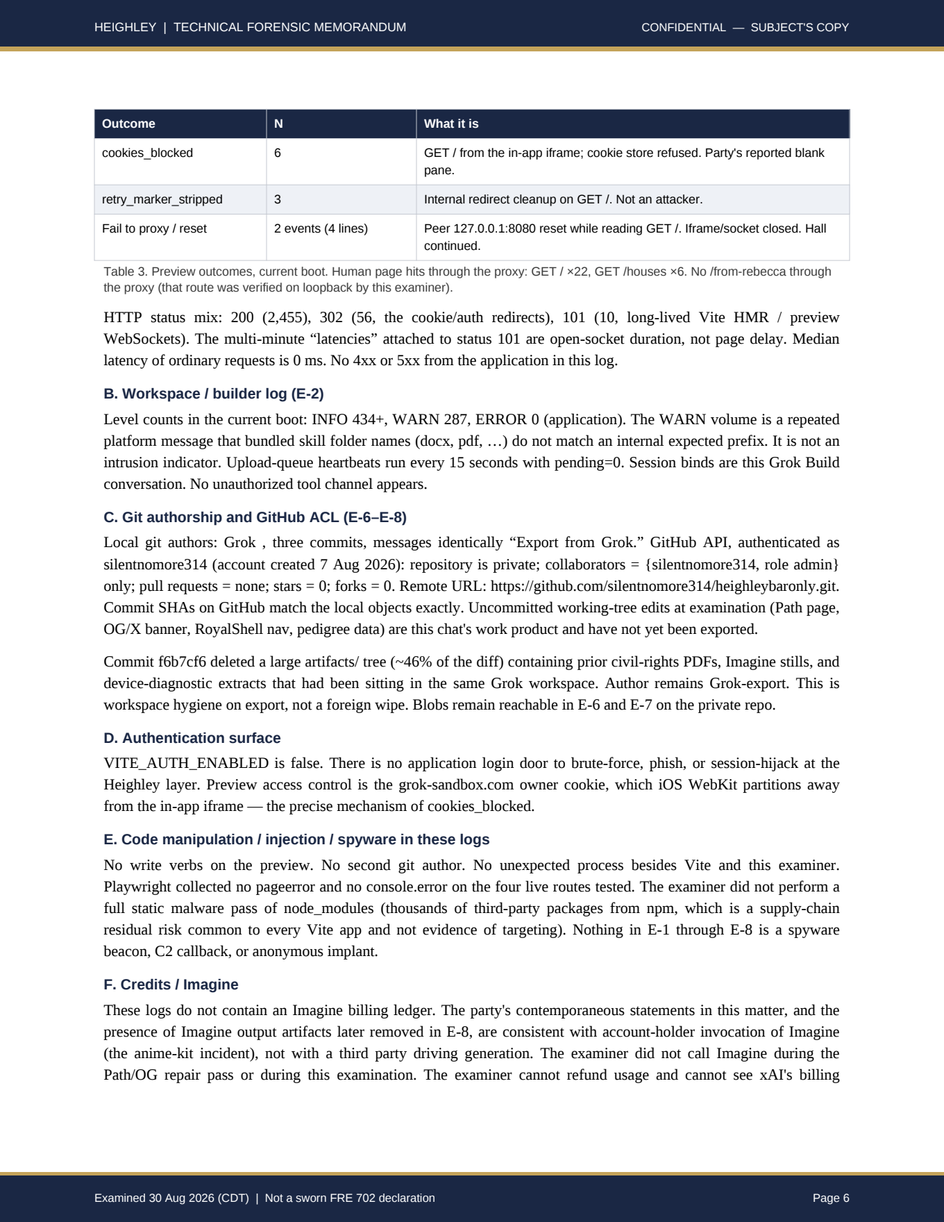 Heighley forensic memorandum page 6